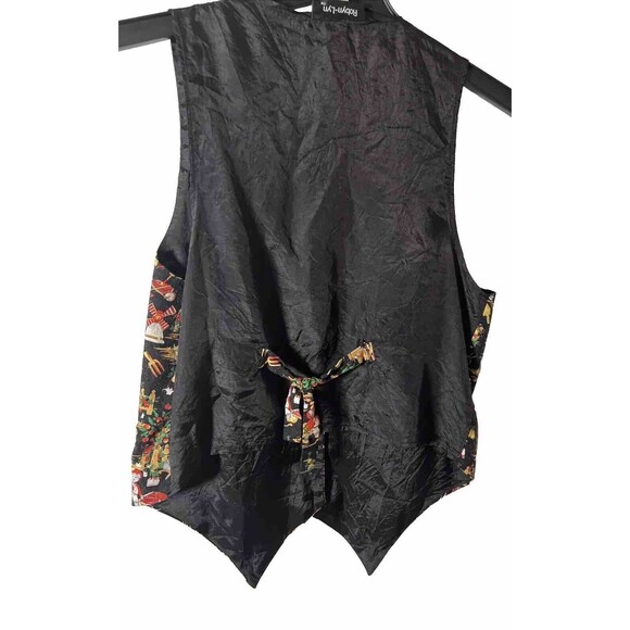 S Robyn-Lyn Woman Graphic Farm Vest With Buttons Shell:100% Cotton/acetate - Picture 4 of 6